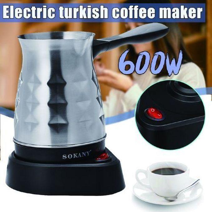 Sokany Turkish Coffee Maker - 5 Cups - Silver