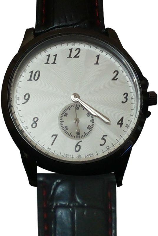 Simple Leather Strap Watch Men , Quartz Wrist Analog Watch