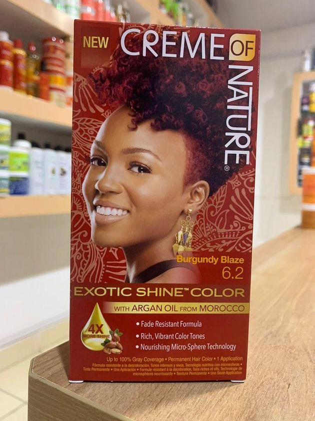 Creme Of Nature EXOTIC SHINE COLOUR SOFT BURGUNDY BLAZE 6.2 WITH ARGAN OIL FROM MOROCCO
