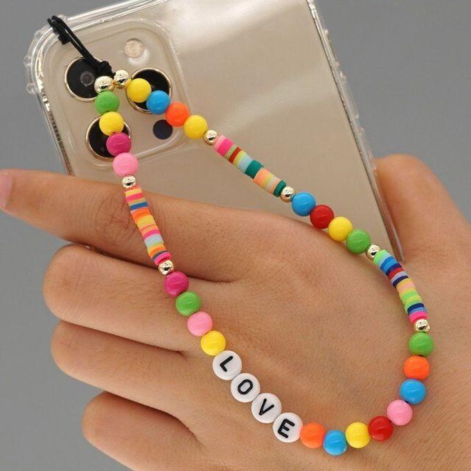 Magic Color Mobile Chain Charm - Colorful Beads - Love