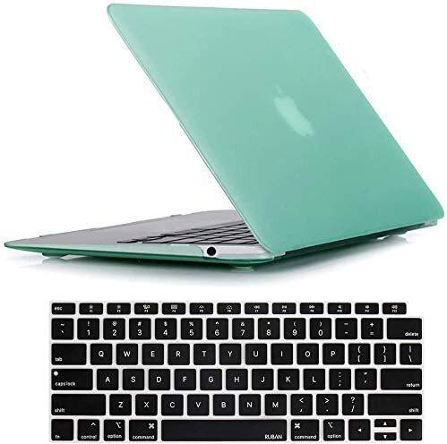 Ntech Case For Macbook Air 13 Inch 2019 2018 Release A1932 - Protective Snap On Hard Shell Cover And Keyboard Cover For New Version Macbook Air 13 With Touch Bar, Green