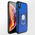Case For IPhone XS Max , - Brushed Dual Protection Shockproof Heavy Duty Cover With Metal Ring - Blue
