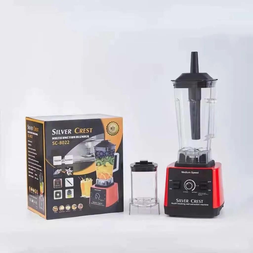 7000 Watts Silver crest commercial blender 2.5 litre Jug and grinder Jug New and powerful 2.5 litre Jug 7000 watts With grinder jug Red and black colours