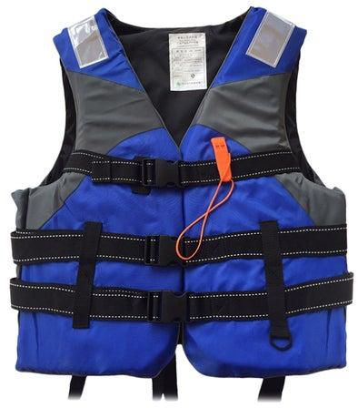 Flotation Device Life Vest With Reflective Threading And Panel