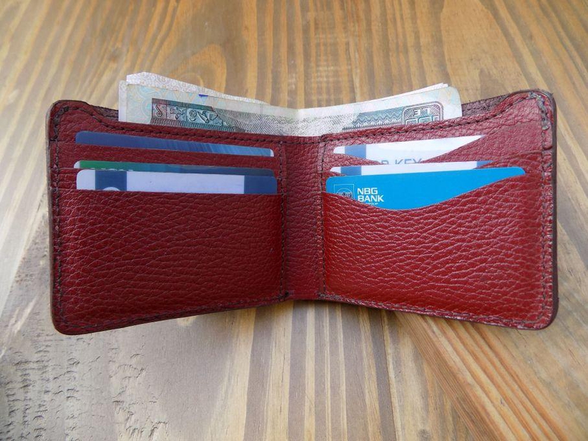 Dr.key Genuine Leather For Men - Bifold Wallets -1045-gran Red