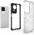 Cover Xiaomi Redmi K40S , - Heavy Duty Brushed Dual Protective Shockproof Case - Black Edges Transparent Beehive Back