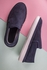 Levent حذاء كاجوال جلد طبيعي سهل الارتداء للرجال - كحلي