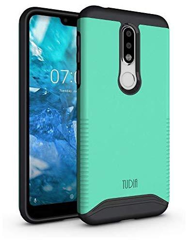 TUDIA Merge Nokia 7.1 Case with Heavy Duty Extreme Protection/Rugged but Slim Dual Layer Shock Absorption Case for Nokia 7.1 (2018) [NOT Compatible with Nokia 6.1] (Mint)