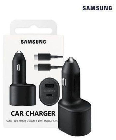 Samsung Galaxy S20 Plus (45W+15W) Dual port superfast car charger With USB Type C Cable