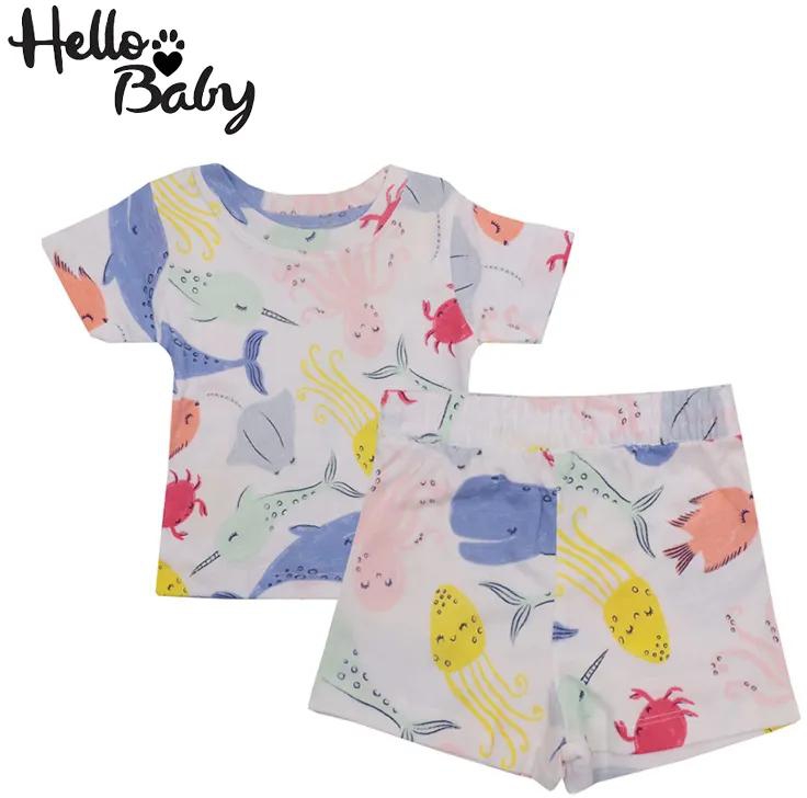 Hello Baby Big Fish Print 2 piece Boys clothing set
