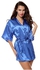 Sunweb Avildlove Kimono Style Fashion Medium Sleeve Nightwear Sleepwear Solid Robe With Belt (Royal Blue)