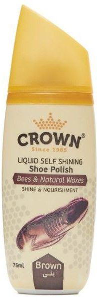 Crown Liquid Shoe Polish - 75ml - Brown