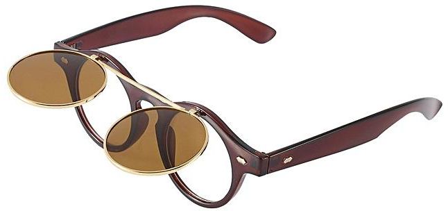 Hot Fashion Goggles Glasses Retro Flip Up Round Sunglasses Vintage