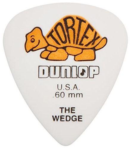 Jim Dunlop Guitar Pick Tortex Wedge Players Pack Of 12 Picks (White)