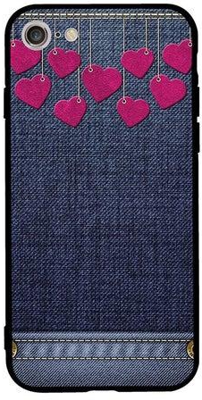 Protective Case Cover For Apple iPhone 7/8/SE 2 Blue Jeans With Heart