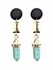 Geometric Artifical Turquoise Dangle Earrings