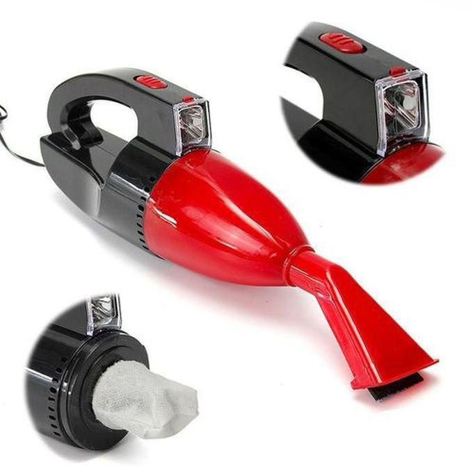 Car Vacuum Cleaner With Light - Red