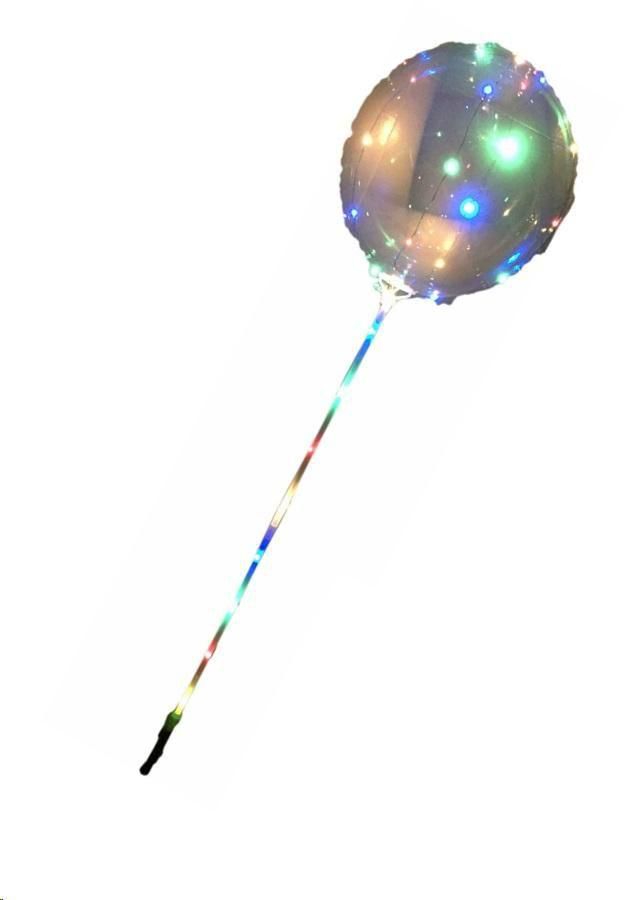 LED Balloons Battery Operated Balloon with Handle type battery Box -80cm stick for Air or Helium Fill kids night walk balloons and wedding Party decoration