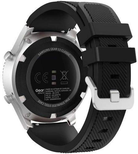 22mm Silicone Sport Strap For Samsung Galaxy Watch 3 45 Mm - Black