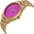 Michael Kors Gold Stainless Steel Pink dial Watch for Women's MK3264