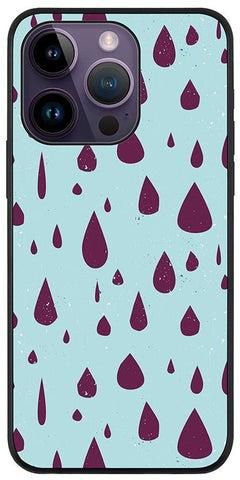 Rugged Black edge case for Apple iPhone 14 Pro Slim fit Soft Case Flexible Rubber Edges Anti Drop TPU Gel Thin Cover - Hard Rain