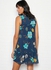 Floral Tiered Dress Navy