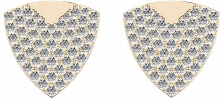 18 Karat Gold Armor Cluster 0.684 Ct Diamond Stud Earrings