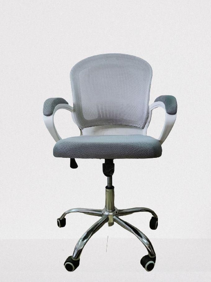 B Office Chair - Gray (كرسي اوبر رمادي جسم ابيض)