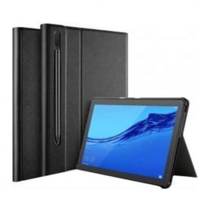Case For Samsung Galaxy Tab S7 Plus (2020) 12.4 Flip Cover Leather Stand Case Soft TPU Back Black
