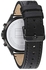 Tommy Hilfiger Men's Analogue Quartz Watch with Leather Strap 1791711, Black, strap
