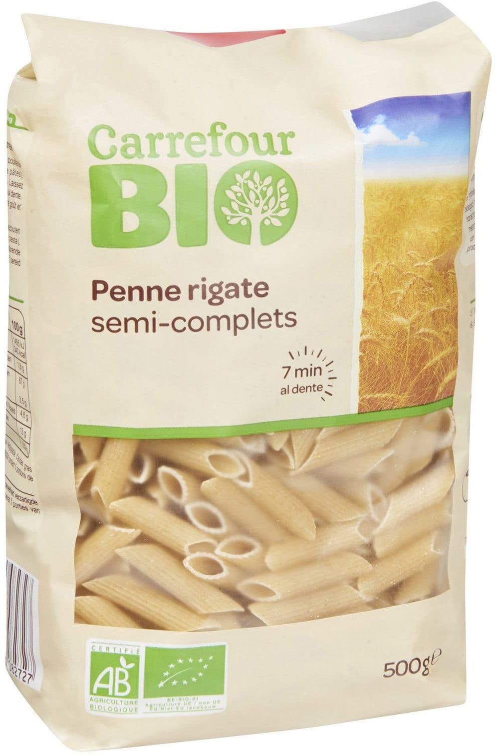 Carrefour bio pasta penne rigate 500g (Organic)
