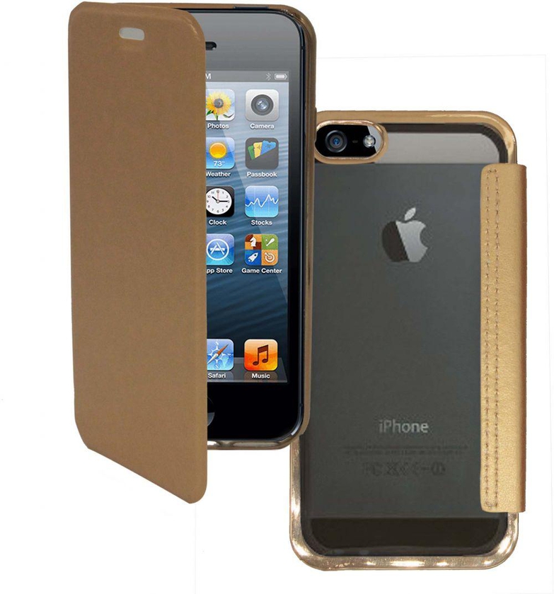 Margoun Apple iPhone 5 / 5S  Premium Flip case cover (Gold)