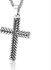 new pattern fashion two-sided stripe cross stainless steel man Dominant fund Necklace