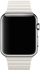 Apple Watch 42mm Stainless Steel Case with White Leather Loop - MMFW2