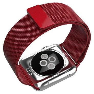 Milanese Loop Magnetic Smart Watch Band For Apple 38-40millimeter Red