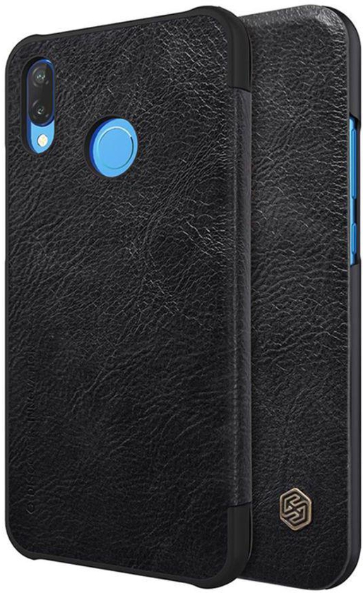 Leather Qin Flip Cover For Huawei Nova 3E/P20 Lite Black