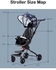 Lightweight Baby Walking Gadget, Foldable Baby Walking Car Two-Way Stroller (V13 Black)