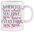 Quote Printed Ceramic Mug White/Grey/Pink (VTX-2504)