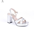 Lifestylesh H-3 Comfortable High Heel Sandals For Women - Silver