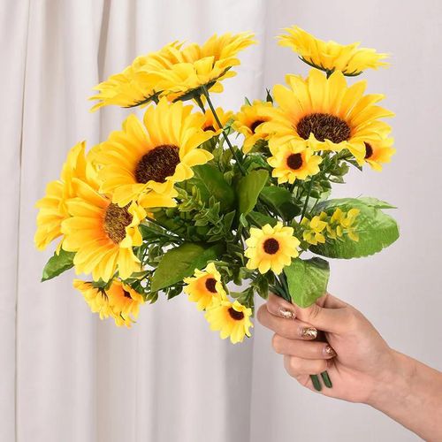 Artificial Flowers Hot selling fake flower simulation Simulation Sunflower sunflower Artificial Flower Silk Flower Photography Props Home Decor  Artificial Flowers Simulated artifi