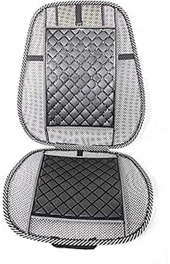 Car Driver Seat Cushion Breathable Mesh Cooling Seat Cover Back Massage Cushion for Car Auto Truck - 2 Pcs - Black