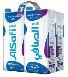 Al Safi UHT Milk Full Fat 4 x 1Litre