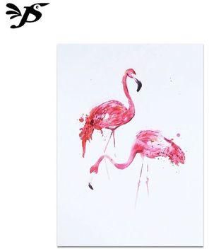 Generic Modern Canvas Painting Flamingos Pattern 40 X 60CM - Red