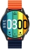 Kieslect ساعة ذكية كييسليكت KR برو بخاصية الاتصال - مزودة بأحزمة مزدوجة (أزرق - أسود)