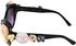 Vintage Floral Sunglasses for Women , Black , 5043