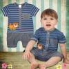 Big On Children Lion Button Up Playsuit for Boys