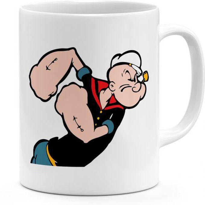 Popeye Running 11oz Coffee Mug Classic Cartoon Popeye 11oz Ceramic Novelty Mug
