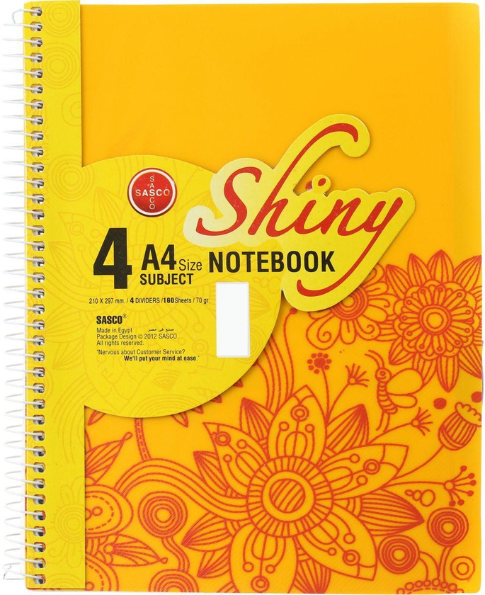 Sasco Shiny Note Book A4 - 160 Sheets With Pen