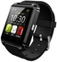 U8 Silicone Aluminum Bluetooth Smart Watch - Black