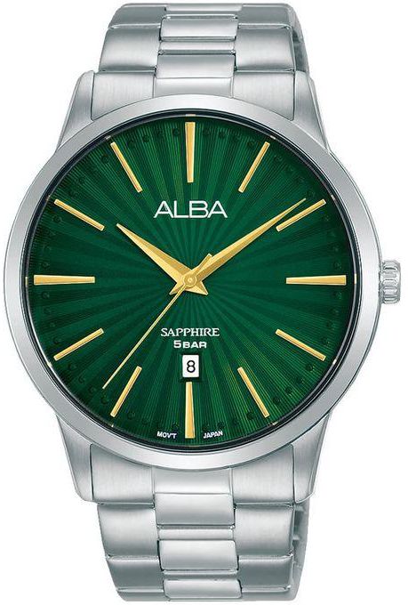 Alba Men's PRESTIGE Stainless Steel Bracelet , Green Dial AG8K91X5